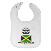 Baby Boy Bibs Jamaican Prince Crown Countries Burp Cloths Contrast Trim Cotton - Cute Rascals