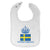 Baby Girl Bibs Swedish Princess Crown Countries Burp Cloths Contrast Trim Cotton - Cute Rascals