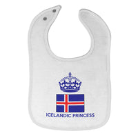 Baby Girl Bibs Icelandic Princess Crown Countries Burp Cloths Contrast Trim - Cute Rascals