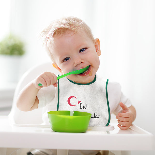 Cloth Bibs for Babies Eid Mubarak Blessed with Turkish Flag Arabic Cotton - Cute Rascals