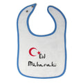 Cloth Bibs for Babies Eid Mubarak Blessed with Turkish Flag Arabic Cotton