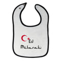 Cloth Bibs for Babies Eid Mubarak Blessed with Turkish Flag Arabic Cotton