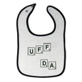 Cloth Bibs for Babies Scrabble Uff Da Funny Humor Baby Accessories Cotton
