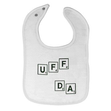 Cloth Bibs for Babies Scrabble Uff Da Funny Humor Baby Accessories Cotton