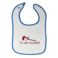 Cloth Bibs for Babies I'M with The Band Music and Music Intrument Guitar Cotton - Cute Rascals