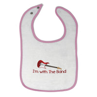 Cloth Bibs for Babies I'M with The Band Music and Music Intrument Guitar Cotton - Cute Rascals