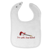 Cloth Bibs for Babies I'M with The Band Music and Music Intrument Guitar Cotton - Cute Rascals