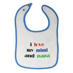 Cloth Bibs for Babies I Love My Mimi and Papa Grandparents Baby Accessories - Cute Rascals