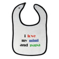 Cloth Bibs for Babies I Love My Mimi and Papa Grandparents Baby Accessories