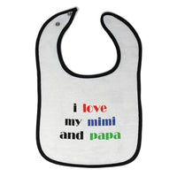 Cloth Bibs for Babies I Love My Mimi and Papa Grandparents Baby Accessories - Cute Rascals