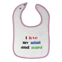 Cloth Bibs for Babies I Love My Mimi and Papa Grandparents Baby Accessories - Cute Rascals