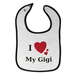 Cloth Bibs for Babies I Love My Gigi Heart Family & Friends Aunt Cotton - Cute Rascals