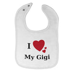 Cloth Bibs for Babies I Love My Gigi Heart Family & Friends Aunt Cotton - Cute Rascals