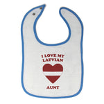 Cloth Bibs for Babies I Love My Latvian Aunt Countries Baby Accessories Cotton - Cute Rascals