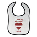 Cloth Bibs for Babies I Love My Latvian Aunt Countries Baby Accessories Cotton