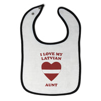 Cloth Bibs for Babies I Love My Latvian Aunt Countries Baby Accessories Cotton - Cute Rascals