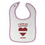 Cloth Bibs for Babies I Love My Latvian Aunt Countries Baby Accessories Cotton - Cute Rascals