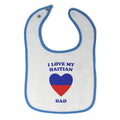 Cloth Bibs for Babies I Love My Haitian Dad Countries Baby Accessories Cotton