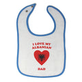 Cloth Bibs for Babies I Love My Albanian Dad Countries Baby Accessories Cotton