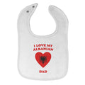 Cloth Bibs for Babies I Love My Albanian Dad Countries Baby Accessories Cotton