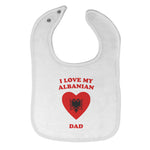 Cloth Bibs for Babies I Love My Albanian Dad Countries Baby Accessories Cotton - Cute Rascals