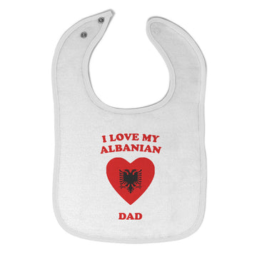 Cloth Bibs for Babies I Love My Albanian Dad Countries Baby Accessories Cotton