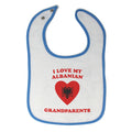Cloth Bibs for Babies I Love My Albanian Grandparents Countries Baby Accessories