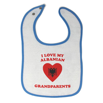 Cloth Bibs for Babies I Love My Albanian Grandparents Countries Baby Accessories
