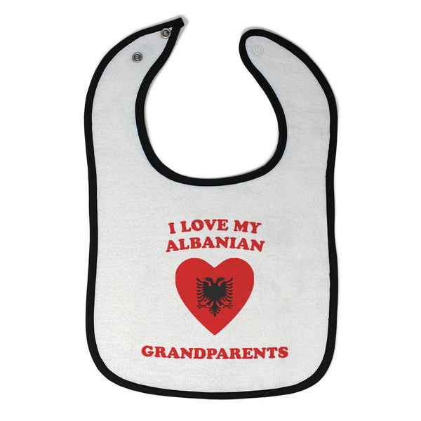 Cloth Bibs for Babies I Love My Albanian Grandparents Countries Baby Accessories - Cute Rascals