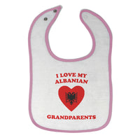 Cloth Bibs for Babies I Love My Albanian Grandparents Countries Baby Accessories - Cute Rascals