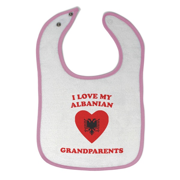 Cloth Bibs for Babies I Love My Albanian Grandparents Countries Baby Accessories - Cute Rascals