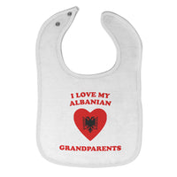 Cloth Bibs for Babies I Love My Albanian Grandparents Countries Baby Accessories - Cute Rascals