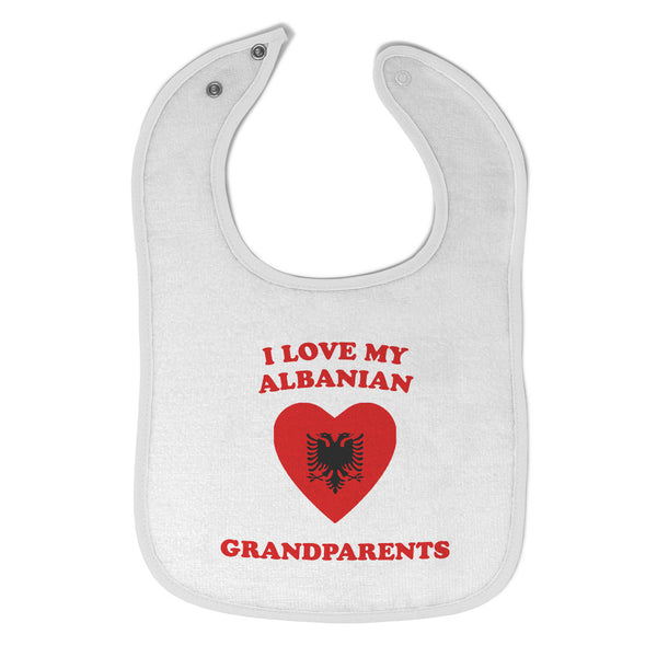 Cloth Bibs for Babies I Love My Albanian Grandparents Countries Baby Accessories - Cute Rascals