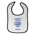 Cloth Bibs for Babies I Love My Greek Uncle Countries Baby Accessories Cotton