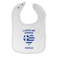 Cloth Bibs for Babies I Love My Greek Uncle Countries Baby Accessories Cotton - Cute Rascals