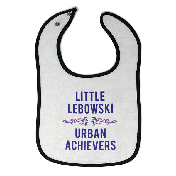 Baby Girl Bibs Little Lebowski Urban Achievers Style 2 Burp Cloths Contrast Trim - Cute Rascals