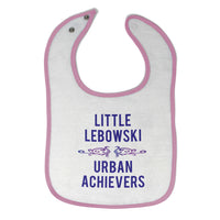 Baby Girl Bibs Little Lebowski Urban Achievers Style 2 Burp Cloths Contrast Trim - Cute Rascals