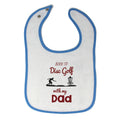 Cloth Bibs for Babies Born to Disc Golf with My Dad Father's Day Cotton