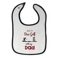 Cloth Bibs for Babies Born to Disc Golf with My Dad Father's Day Cotton