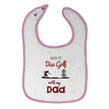 Cloth Bibs for Babies Born to Disc Golf with My Dad Father's Day Cotton
