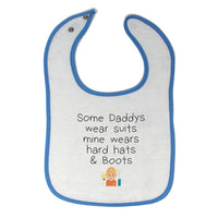 Cloth Bibs for Babies Some Wear Suits Mine Hard Hats Boots Funny Humor Cotton - Cute Rascals