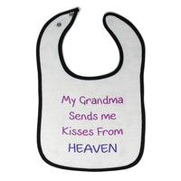 Baby Girl Bibs My Grandma Sends Me Kisses from Heaven Grandmother Cotton - Cute Rascals