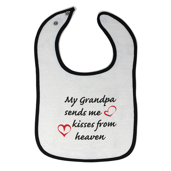 Cloth Bibs for Babies My Grandpa Sends Me Kisses from Heaven Grandpa Grandfather - Cute Rascals