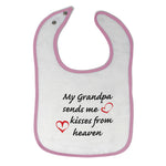 Cloth Bibs for Babies My Grandpa Sends Me Kisses from Heaven Grandpa Grandfather - Cute Rascals