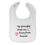 Cloth Bibs for Babies My Grandpa Sends Me Kisses from Heaven Grandpa Grandfather - Cute Rascals