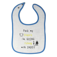 Cloth Bibs for Babies Pack Diapers Going Fishing Daddy Style B Dad Father's Day - Cute Rascals