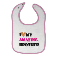 Baby Girl Bibs I Love My Amazing Brother Family & Friends Brother Cotton - Cute Rascals