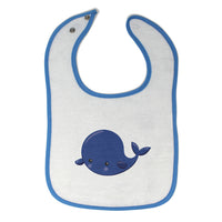 Cloth Bibs for Babies Navy Whale 5 Animals Ocean Baby Accessories Cotton - Cute Rascals