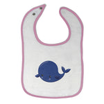 Cloth Bibs for Babies Navy Whale 5 Animals Ocean Baby Accessories Cotton - Cute Rascals