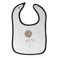 Baby Girl Bibs Marigold Silhouette Beige Nature Flowers & Plants Cotton